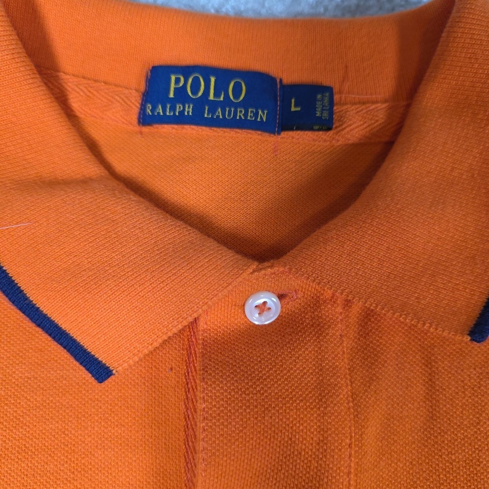 Ralph Lauren Polo Shirt Mens Size L Orange Short Sleeve Classic Fit Outdoor - Picture 3 of 13